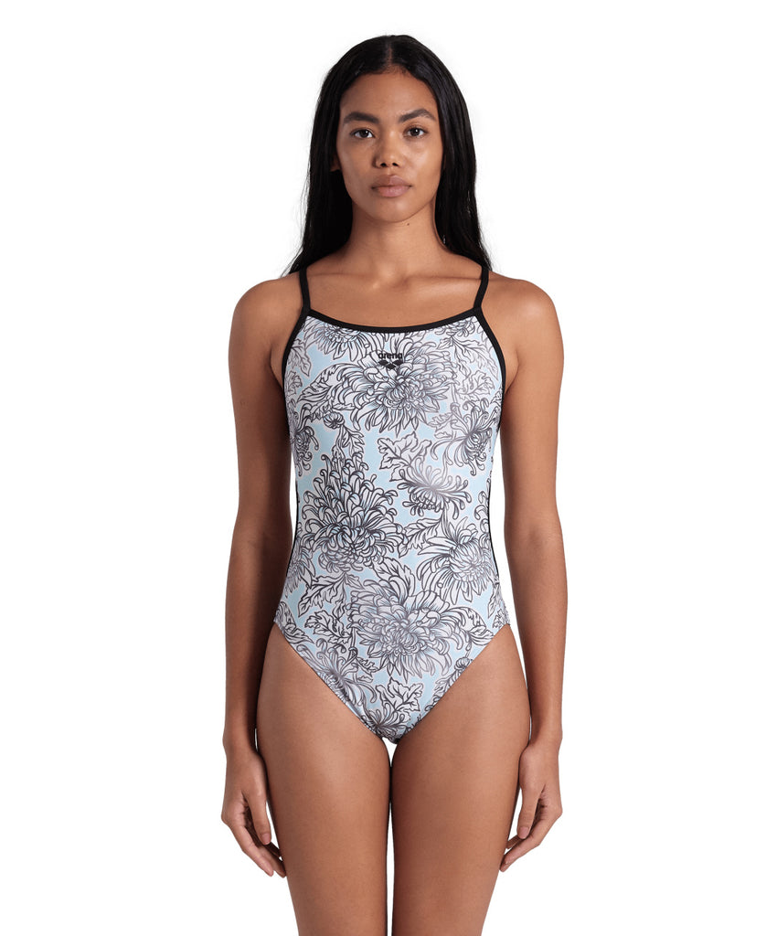 ARENA LYDIA JACOBY FIT FOR FRANCE COLLECTION LACE BACK - WHITE FLORAL front