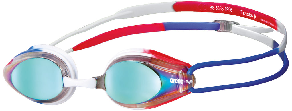 Arena Tracks Jr Mirrored Goggle red blue