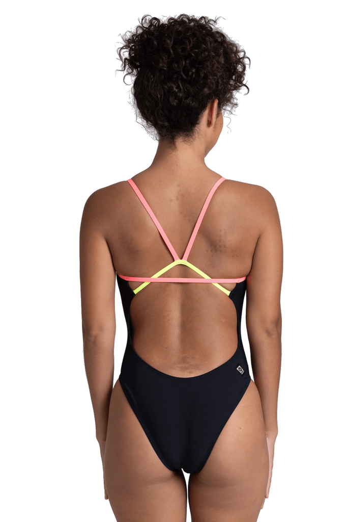 Jolyn Perry Contrast black hot pink yellow back