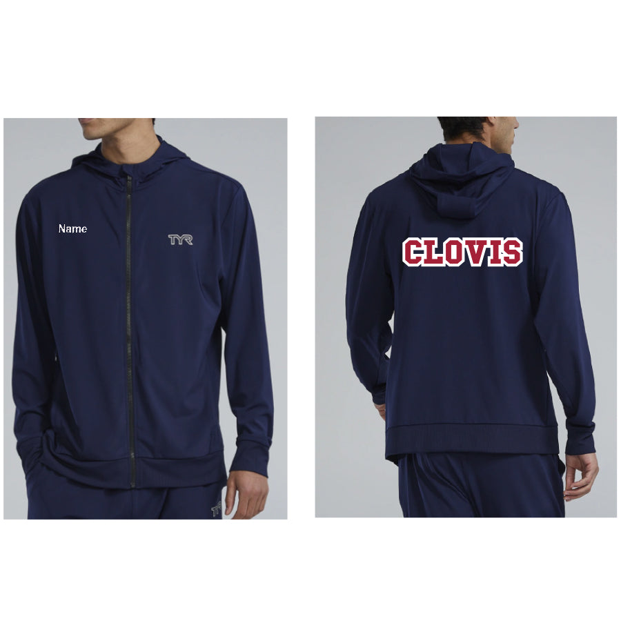 CLOVIS SWIM CLUB - TYR YOUTH FULLZIP HOODIE