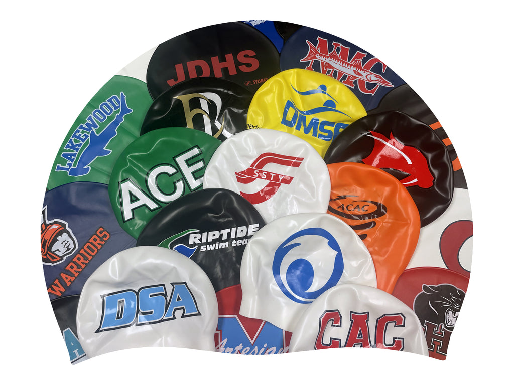 swim caps with customized logos