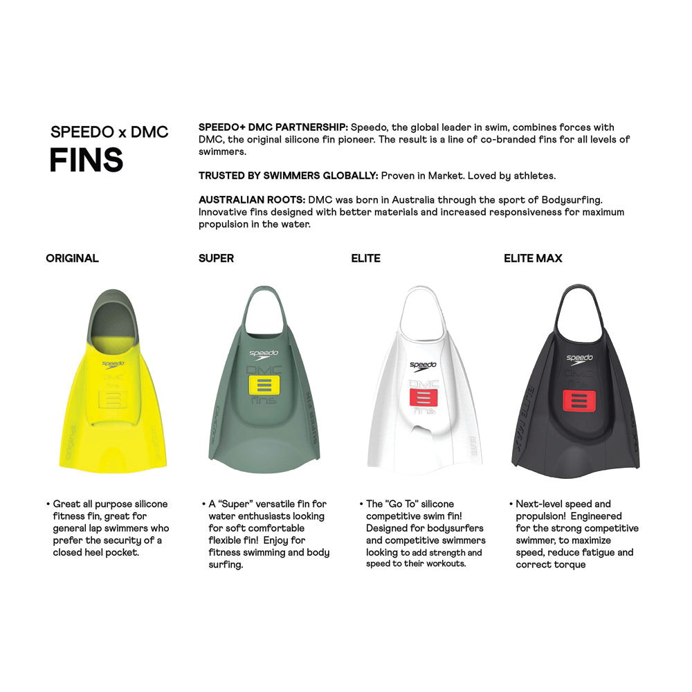 Speedo DMC Fins fact sheet