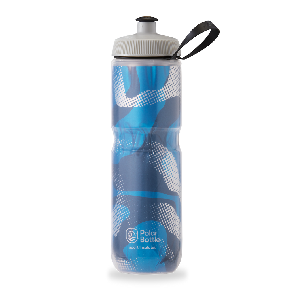 Polar 24oz Insulated Sport Water Bottle blue silver