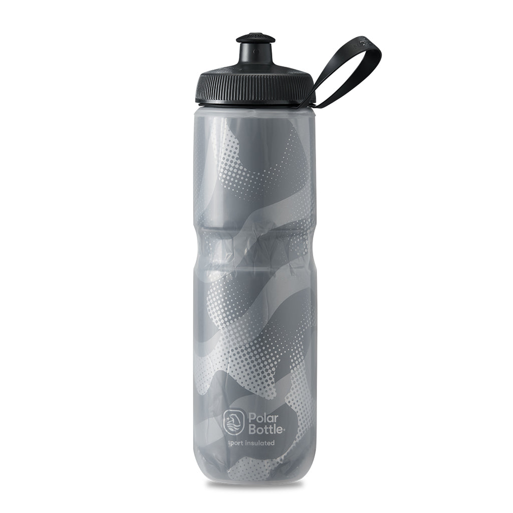 Polar 24oz Insulated Sport Water Bottle charcoal silver