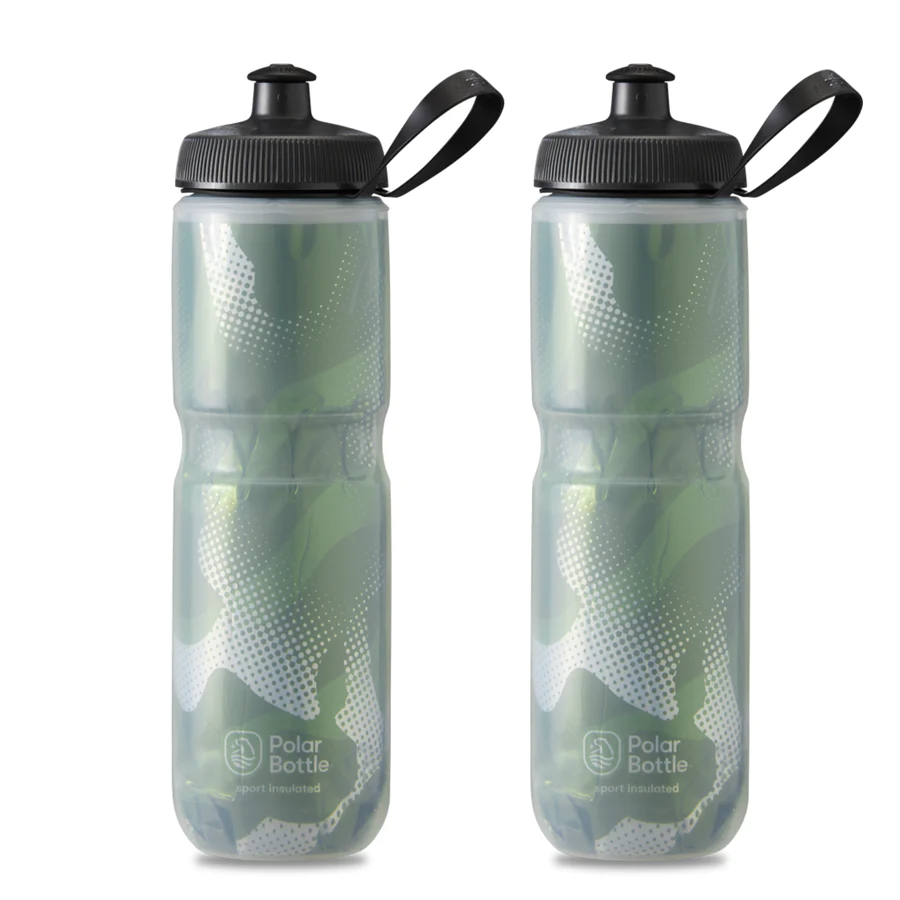 Polar 24oz Insulated Sport Water Bottle olive silver