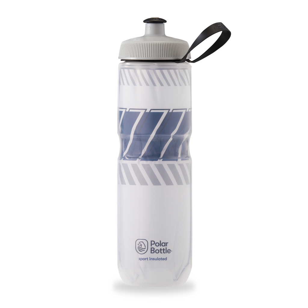 Polar 24oz Insulated Sport Water Bottle white navy