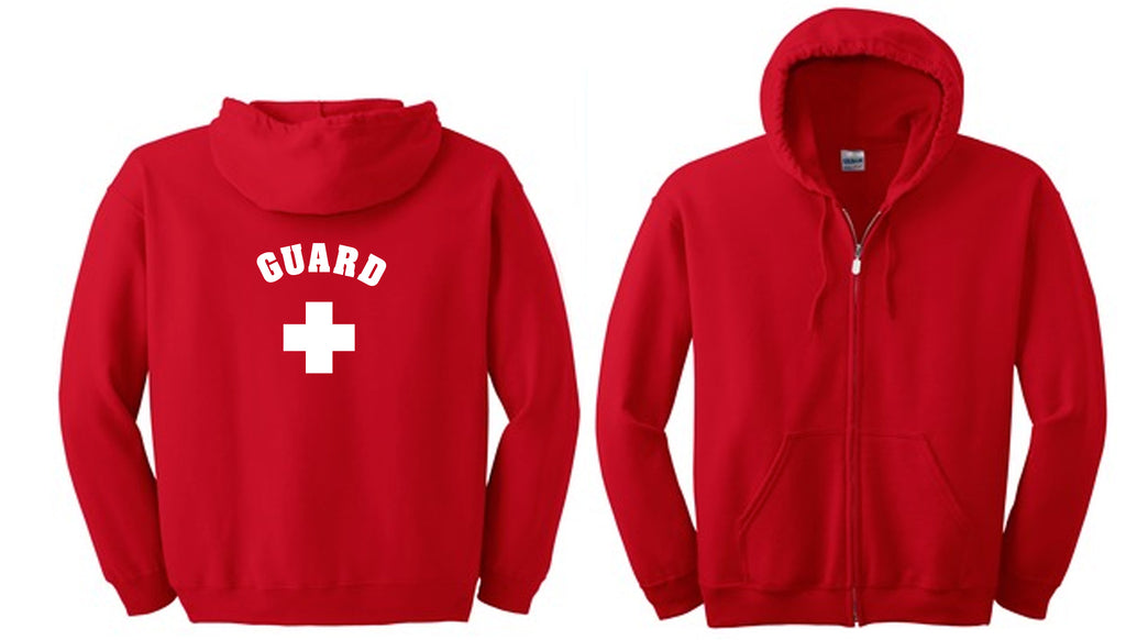 Elsmore Guard Full Zip Hooded Sweatshirt red