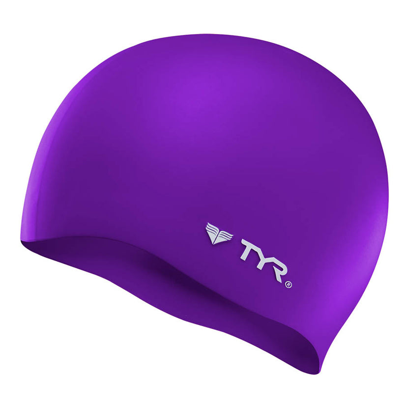 TYR Wrinkle Free Silicone Swim Cap purple