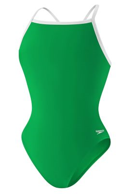 Speedo Endurance+ Solid Youth Flyback green white