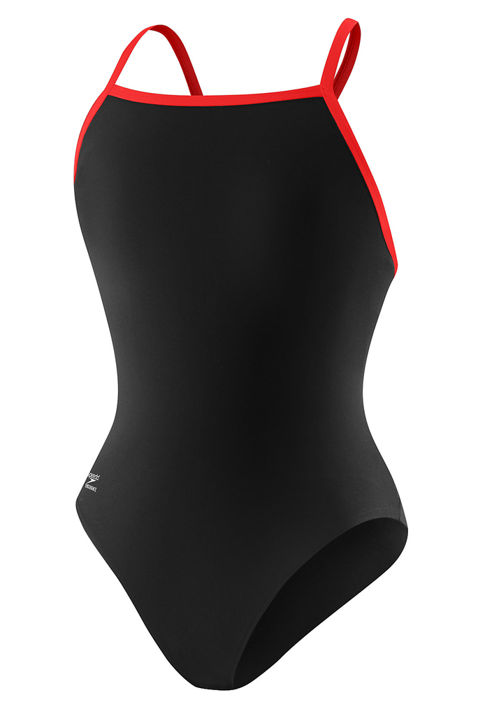 Speedo Endurance+ Solid Youth Flyback black red