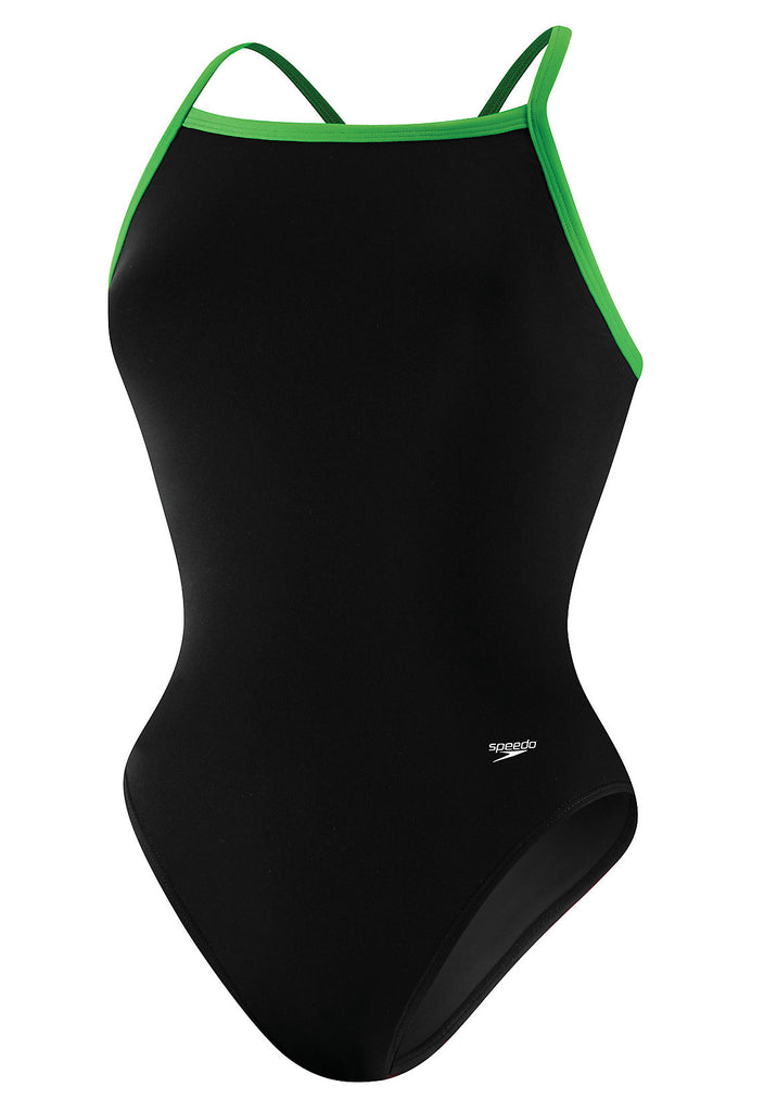 Speedo Endurance+ Solid Youth Flyback black green