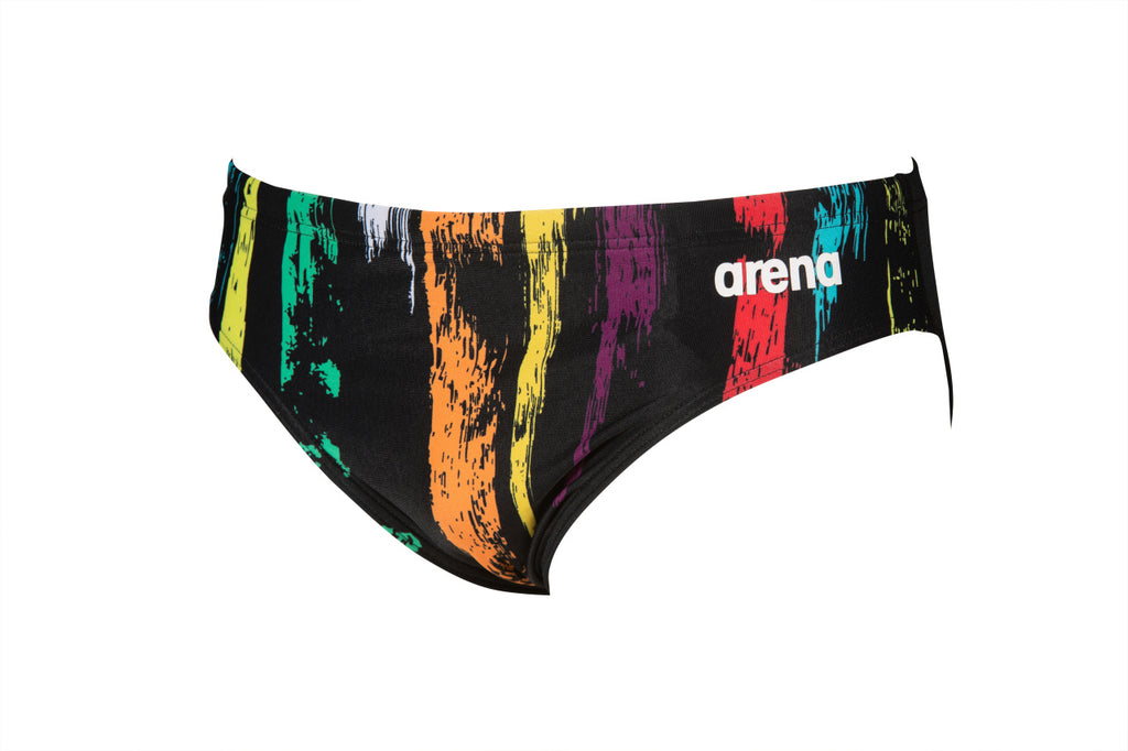 Arena Team Painted Stripes Brief black yellow