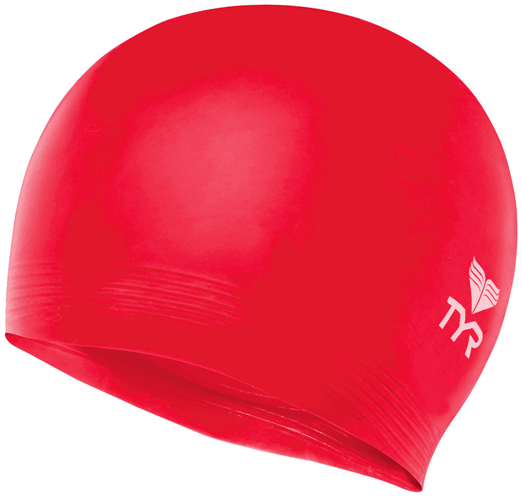 TYR Latex Adult Swim Cap red