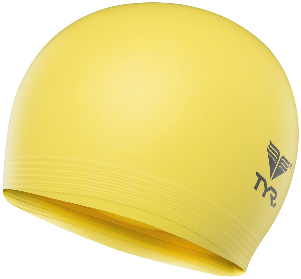 TYR Latex Adult Swim Cap yellow