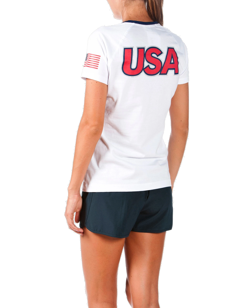 Arena Women's National Team Short Sleeve Tee white back