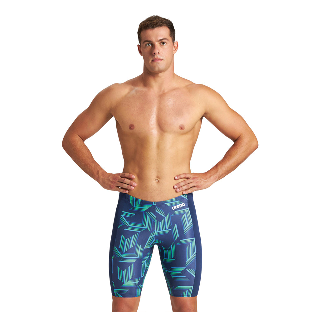Arena MaxLife Puzzled Jammer blue green