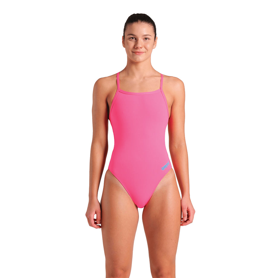 Arenas Pink Blue Solid Challenge Back – Elsmore Swim Shop