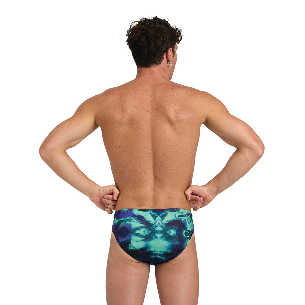 Arena Hero Camo Brief green lake back