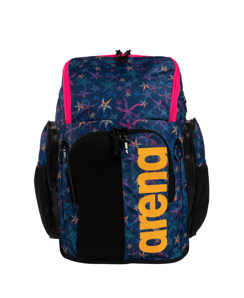 Arena Spiky III Print Backpack navy pink front