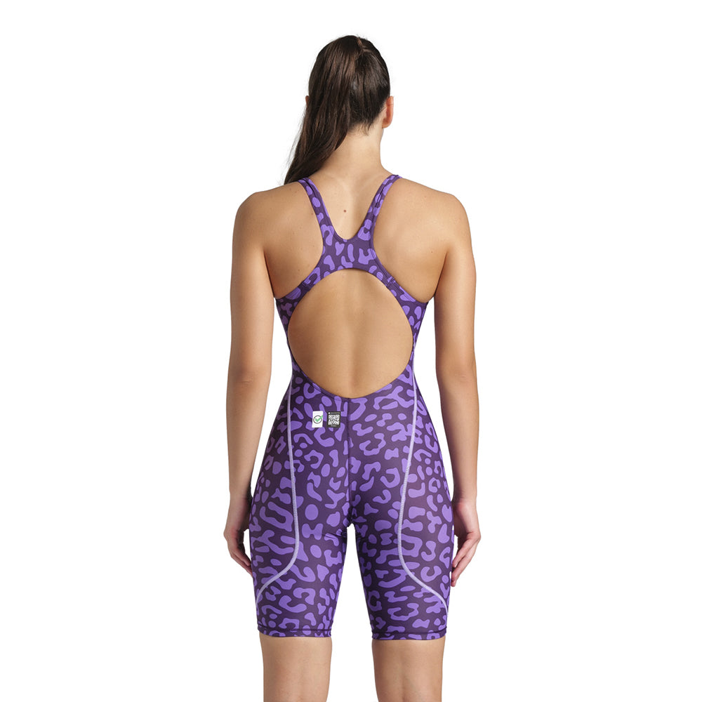 Arena Powerskin ST Next Leopard Open Back violet back