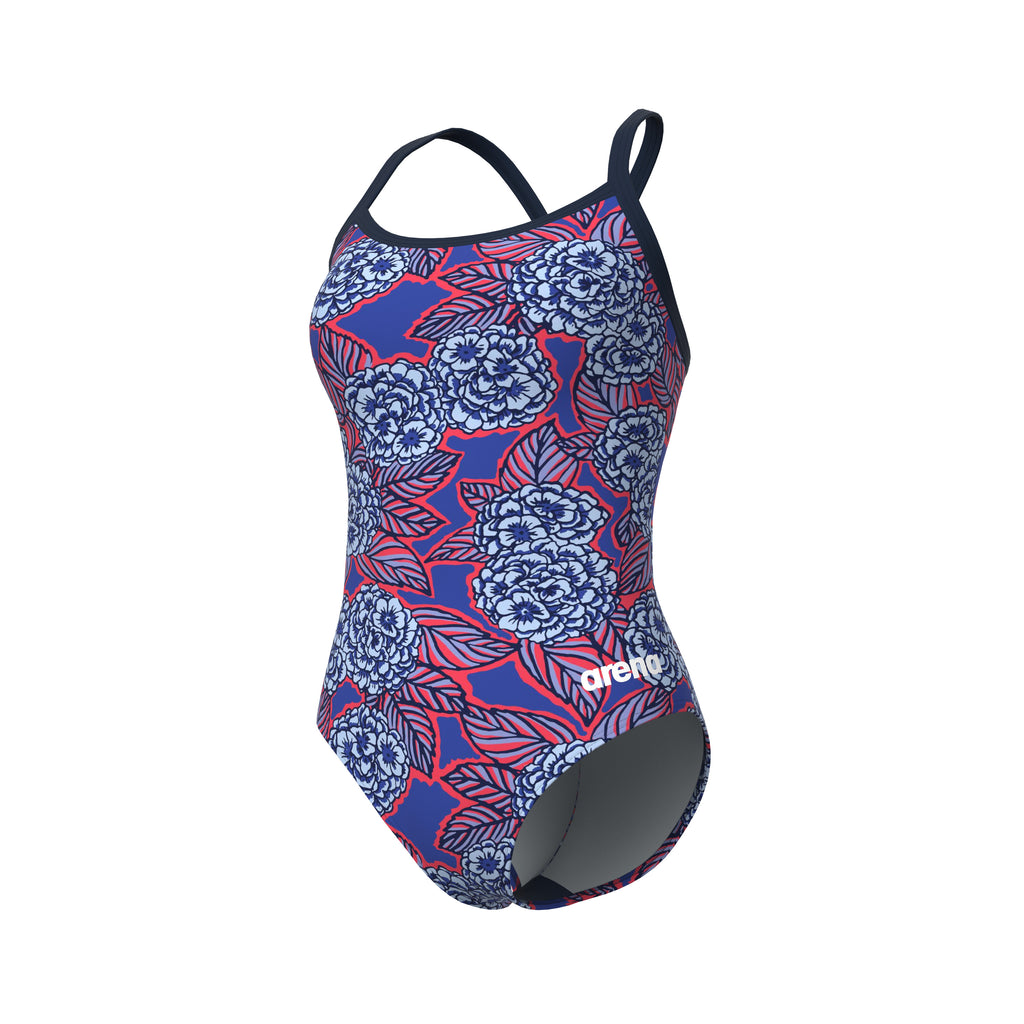 Arena Hydrandea Bouquet Light Drop Back red navy front