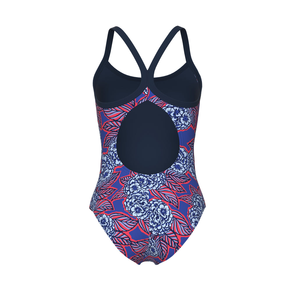 Arena Hydrandea Bouquet Light Drop Back red navy back
