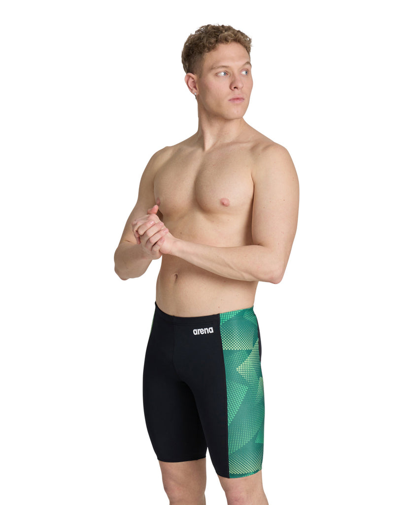 Arena Halftone Swim Jammer green front