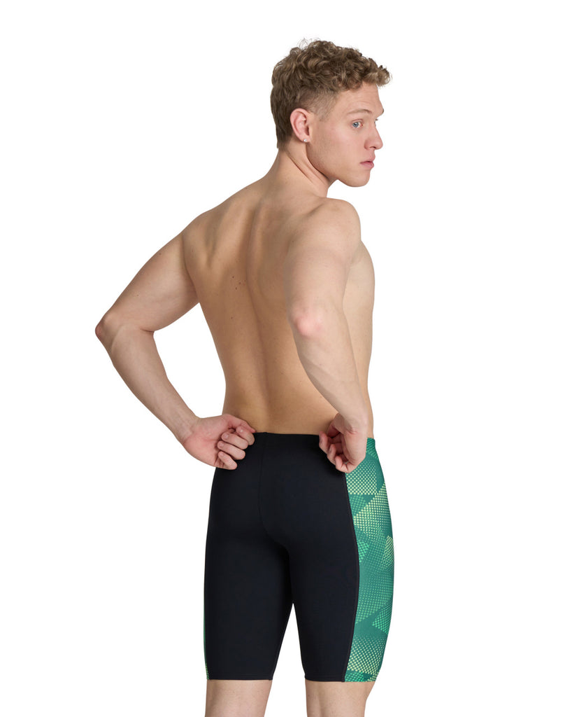 Arena Halftone Swim Jammer green back
