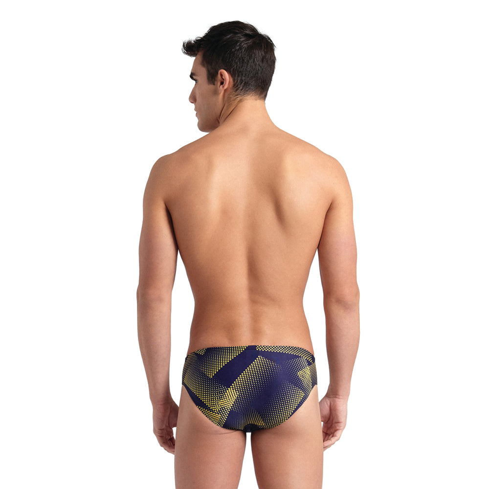 Arena Halftone Swim Brief navy yellow