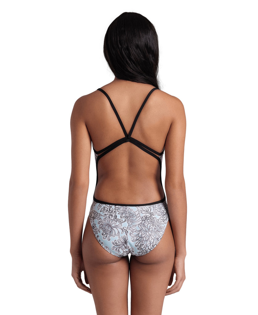 ARENA LYDIA JACOBY FIT FOR FRANCE COLLECTION LACE BACK - WHITE FLORAL back