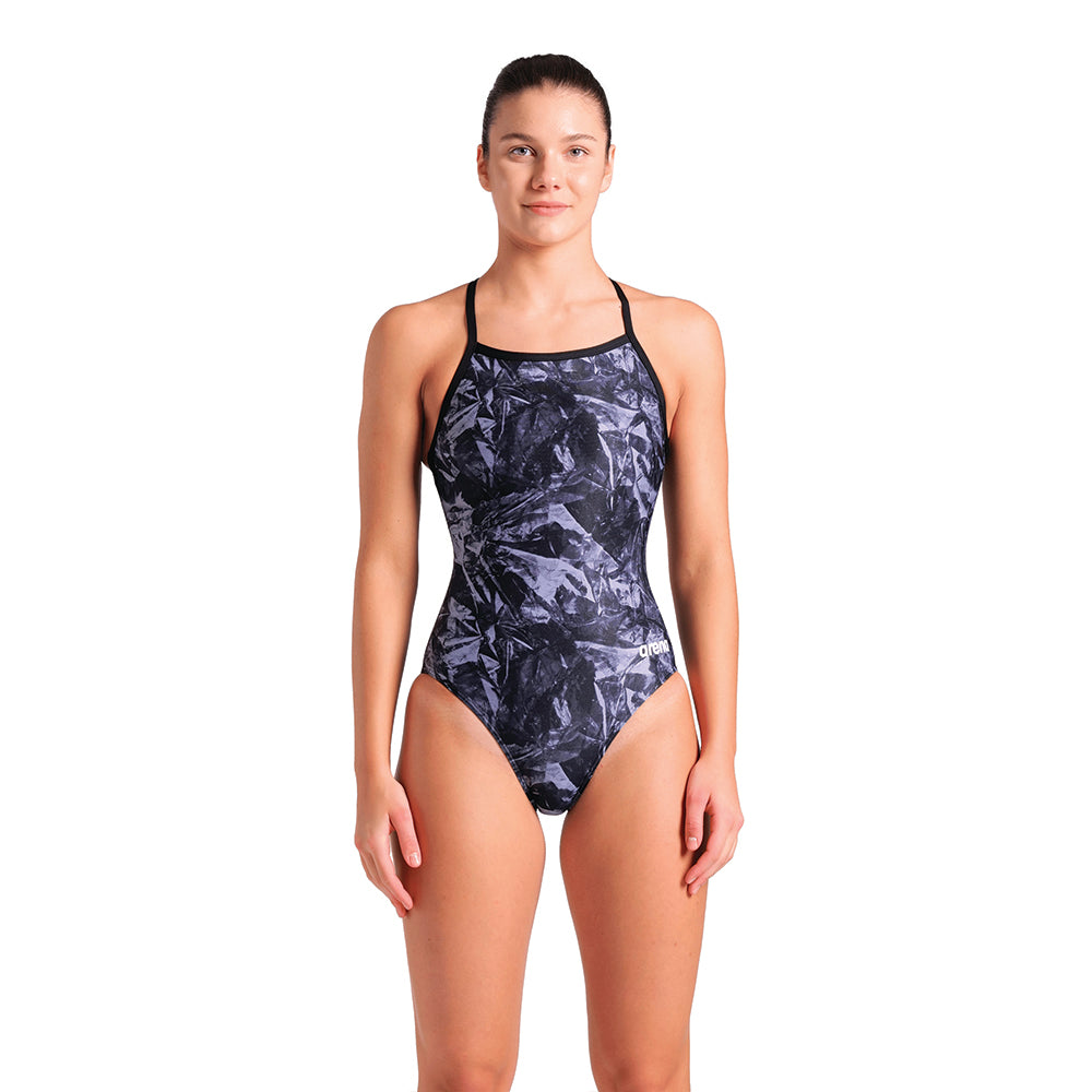 Arena Crackle Light Drop Back black front