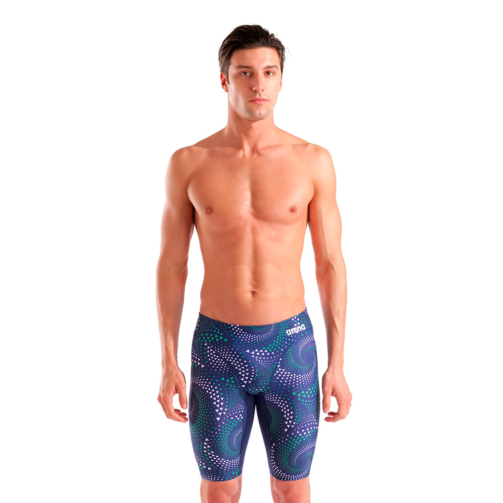 Arena Fireflow Team Jammer navy green front