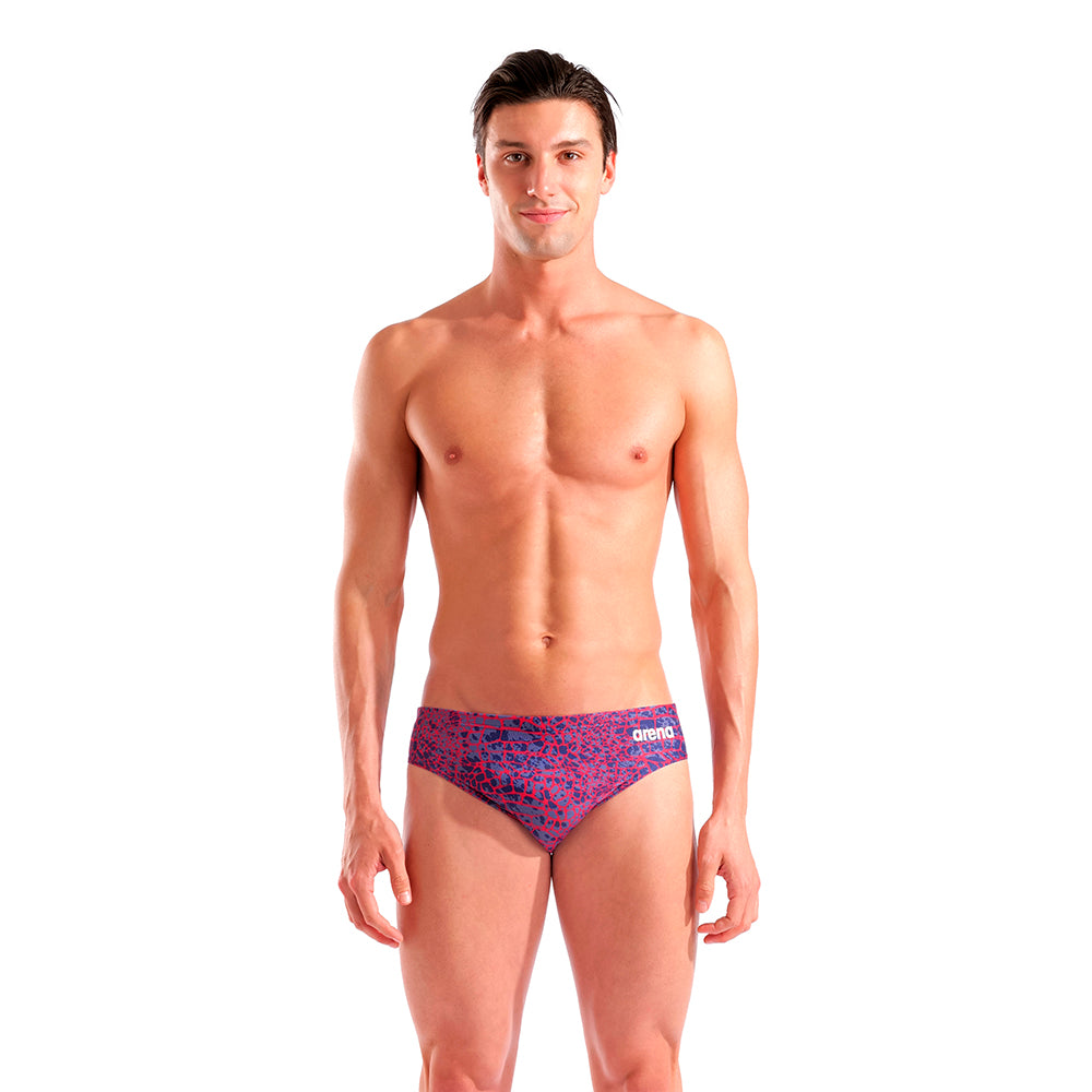 Arena Snakeskin Brief navy red front