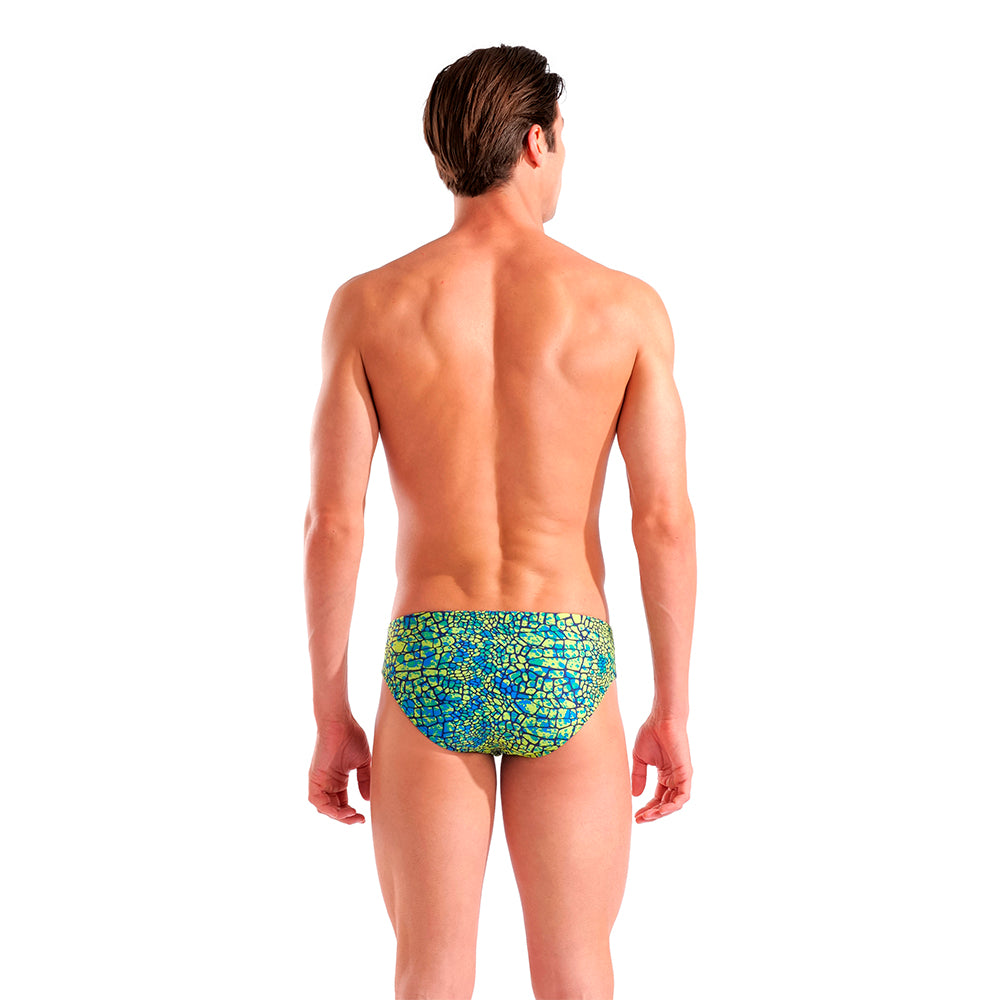 Arena Snake Green Snakeskin Brief back