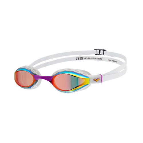 white swimming goggles Arena Air Sonic Mirrored Goggle