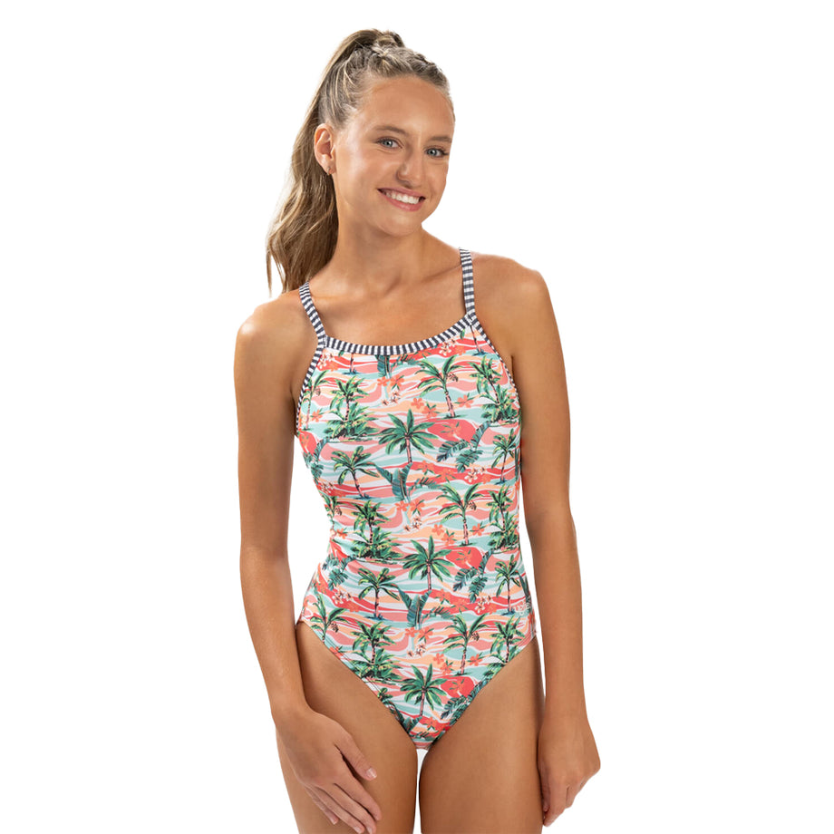 【関税込み】DOS SWIM ワンピース 7g10sld-230d-pink-womens-