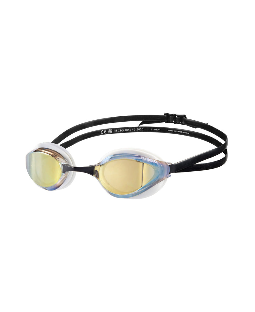 Arena Python Mirrored Goggle gold/white