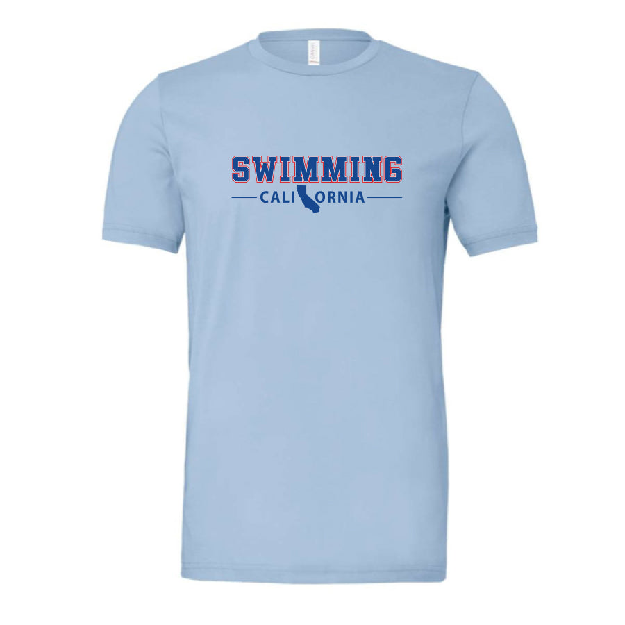 Adult Swimming Jersey Tee 2024 blue california