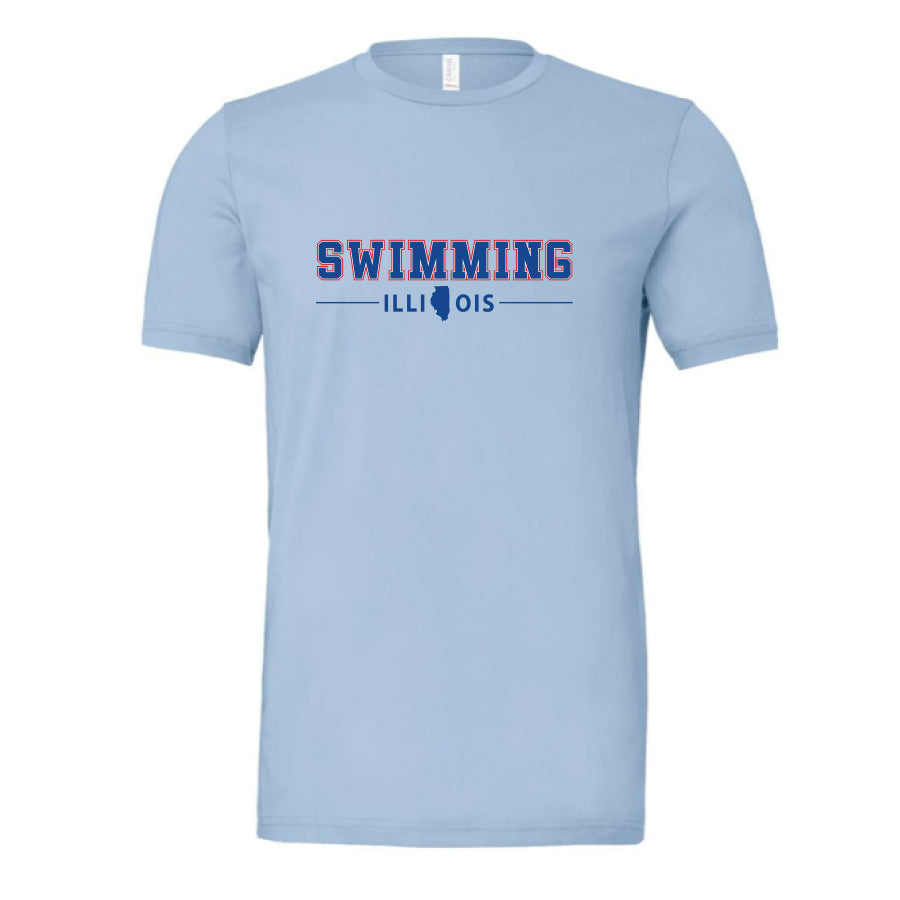 Adult Swimming Jersey Tee 2024 blue Illinois 
