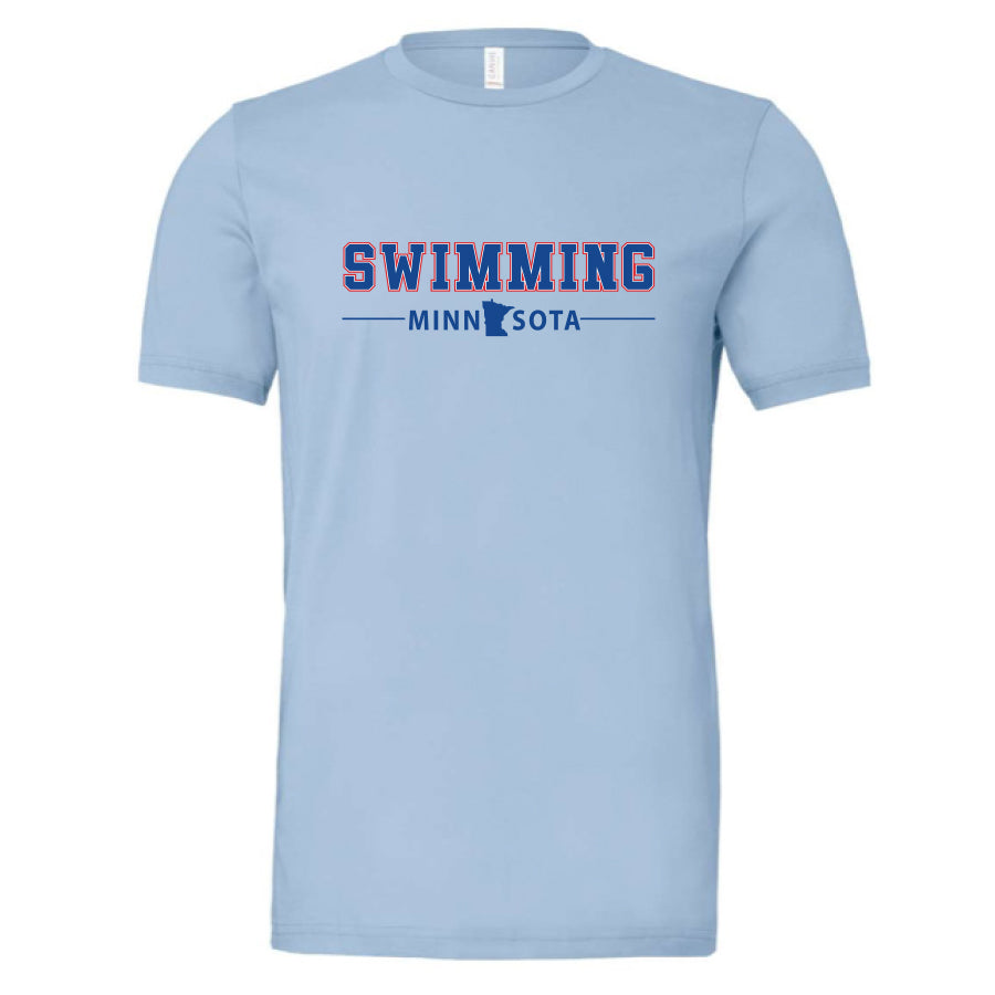 Adult Swimming Jersey Tee 2024 blue minnesota
