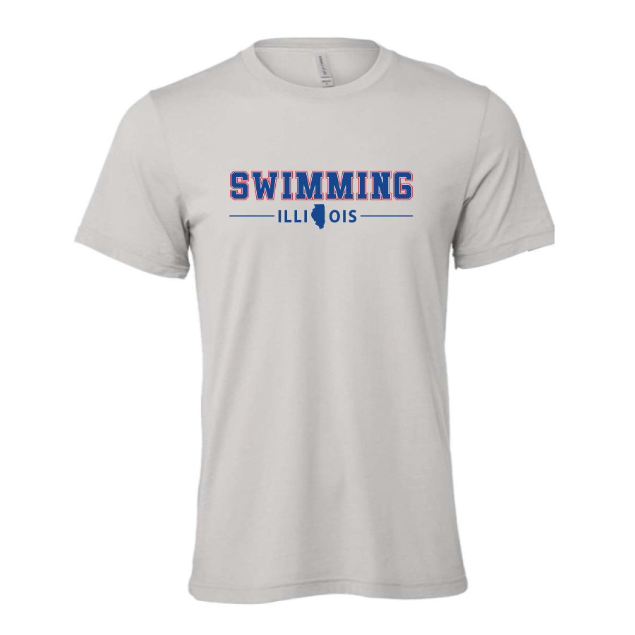 Adult Swimming Jersey Tee 2024 grey illinois