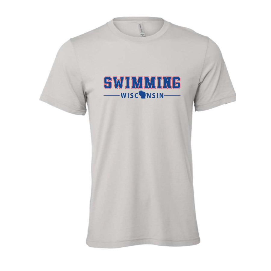 Adult Swimming Jersey Tee 2024 grey wisconsin