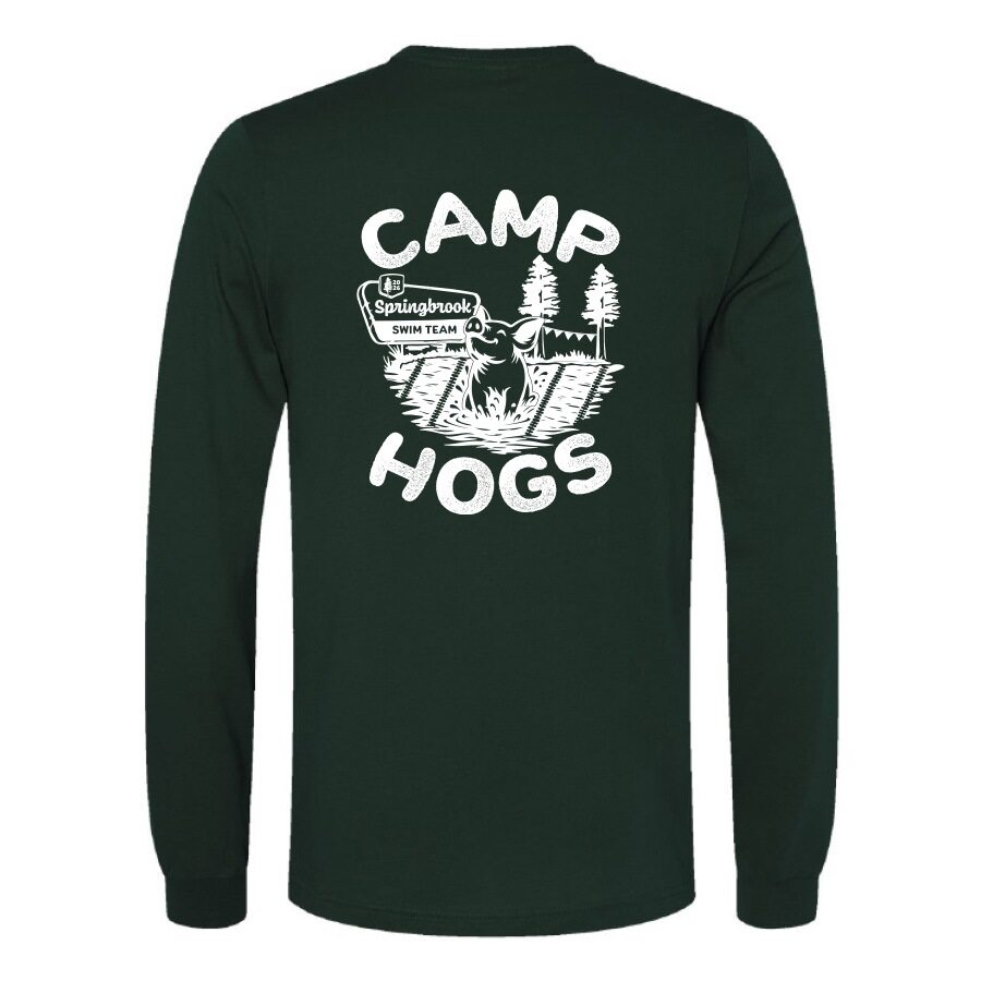 Springbrook Camp Hogs Adult LS T-Shirt ~ Forest