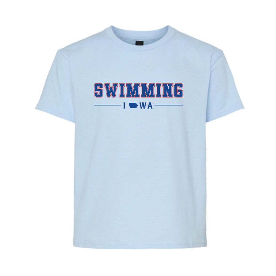Youth Swimming Tee 2024 iowa