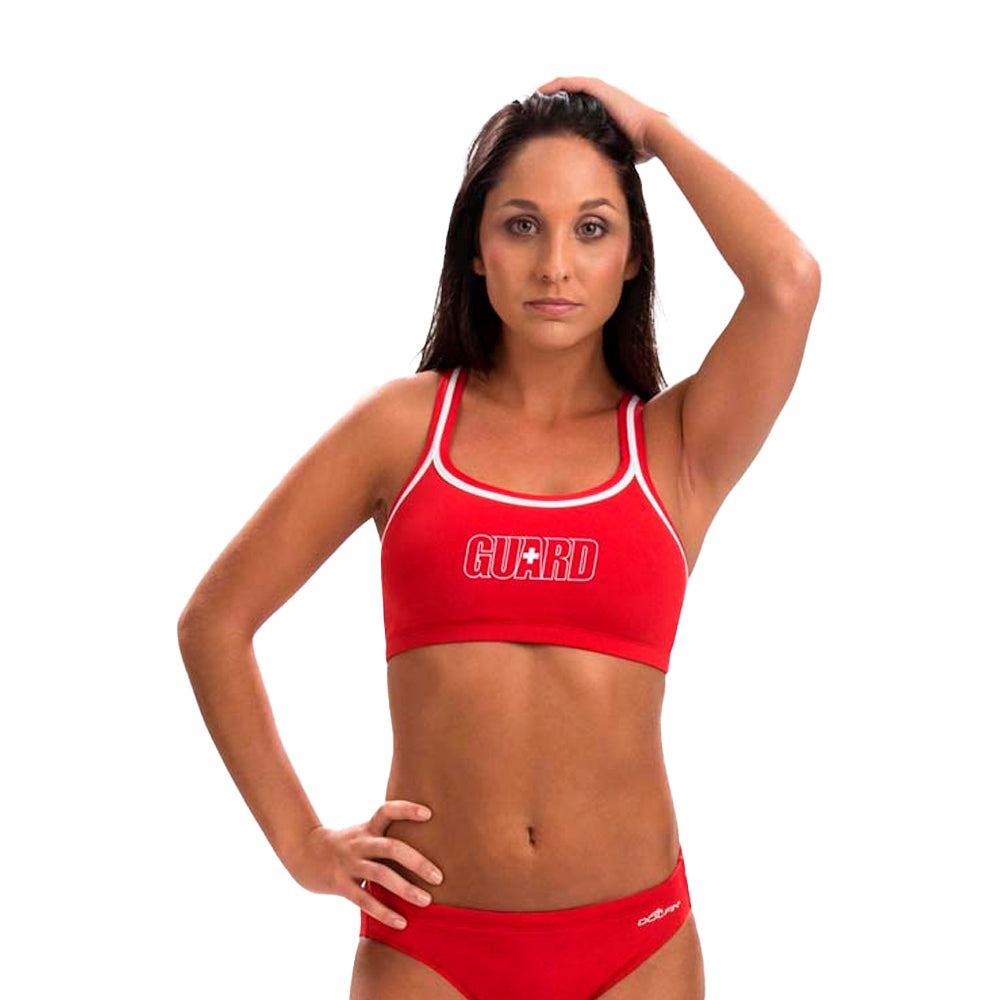 Dolfin Women's Guard Bikini Top red front