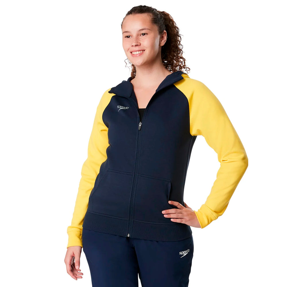 Speedo Female Team Jacket navy gold front