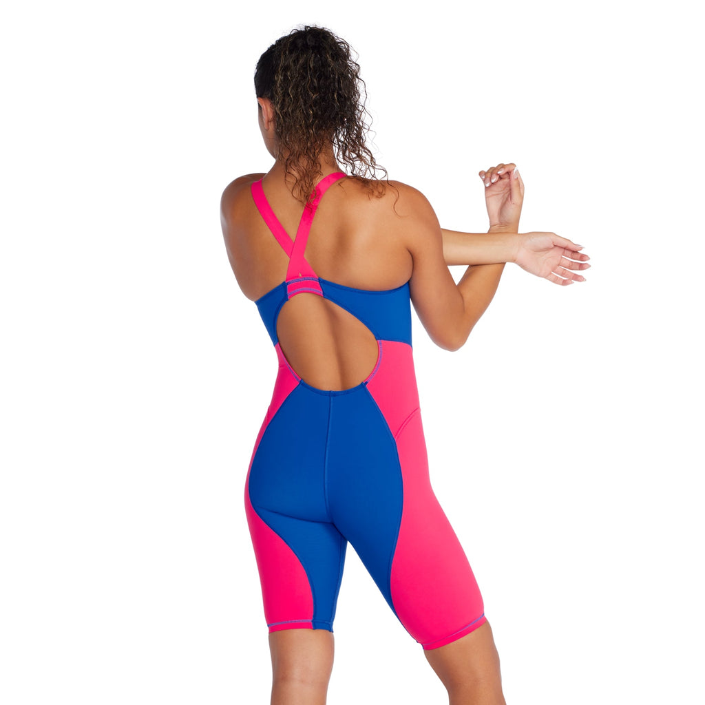speedo kneeskin blue pink back