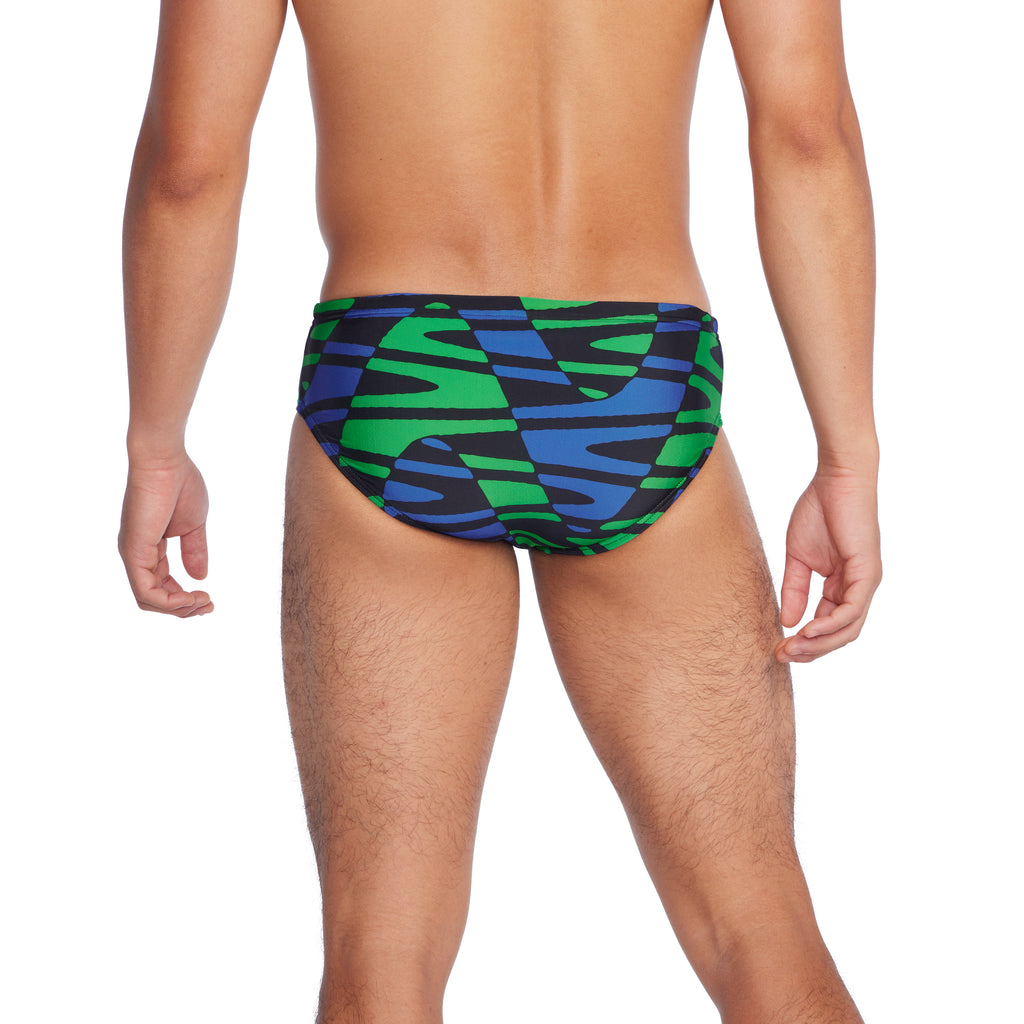 Speedo Disco Boom Brief blue green back