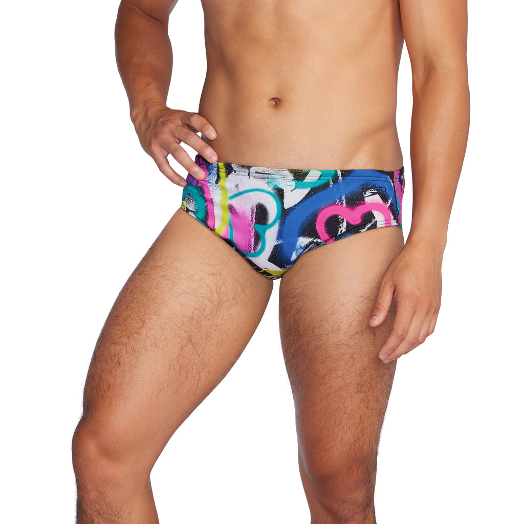 Speedo Printed One Brief flare pink front