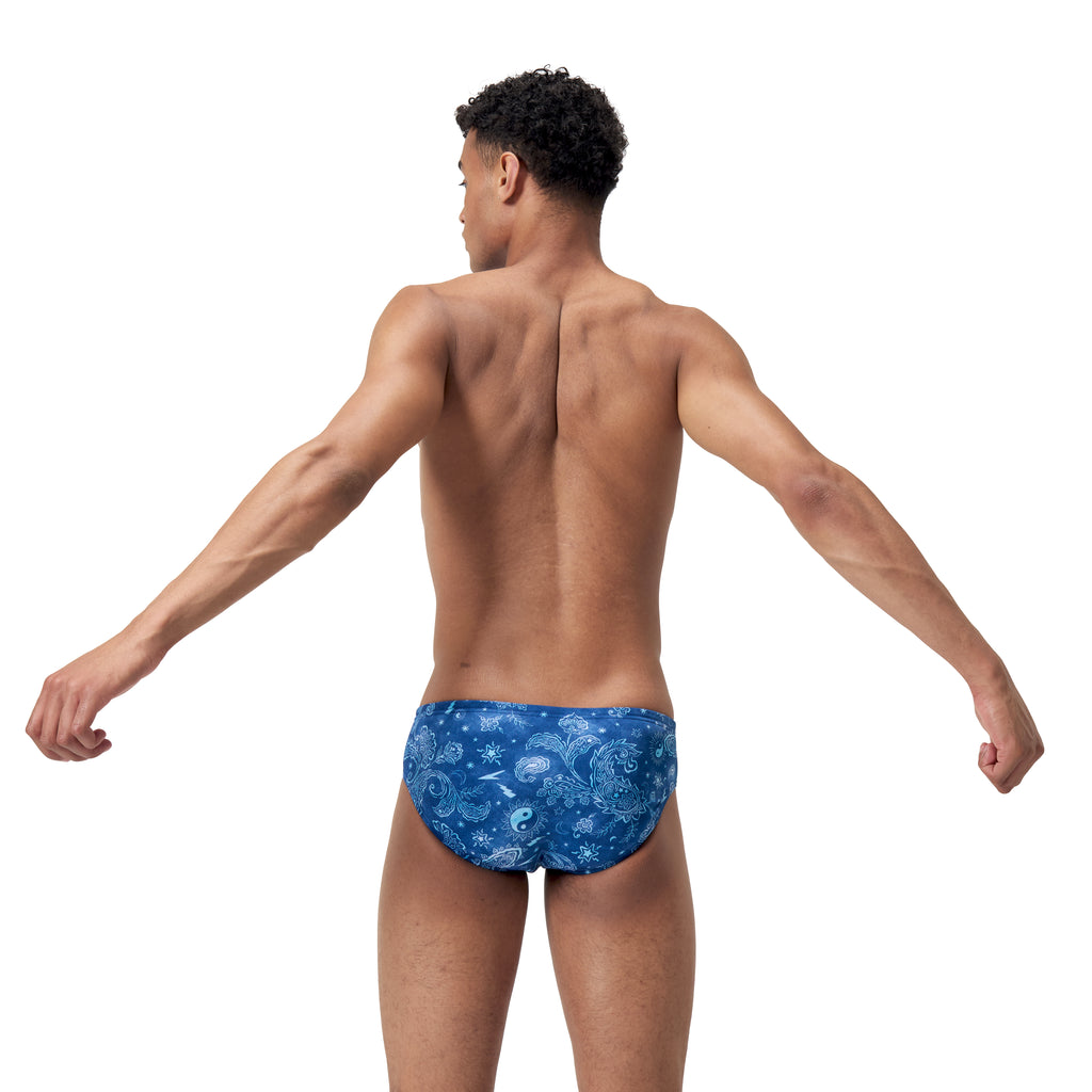 Speedo Printed One Brief blue back